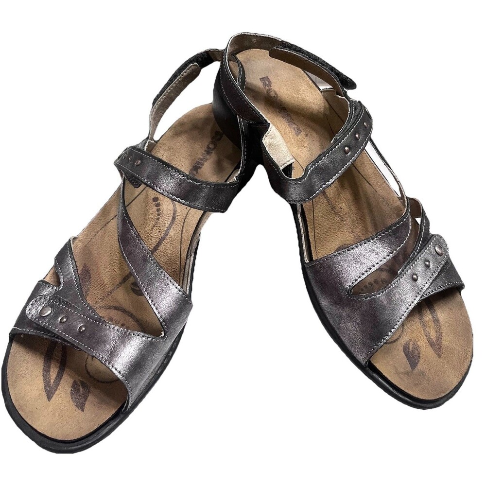 Romika Ibiza 70 Silver Metallic Strappy Sandals Size EU 40 US 8